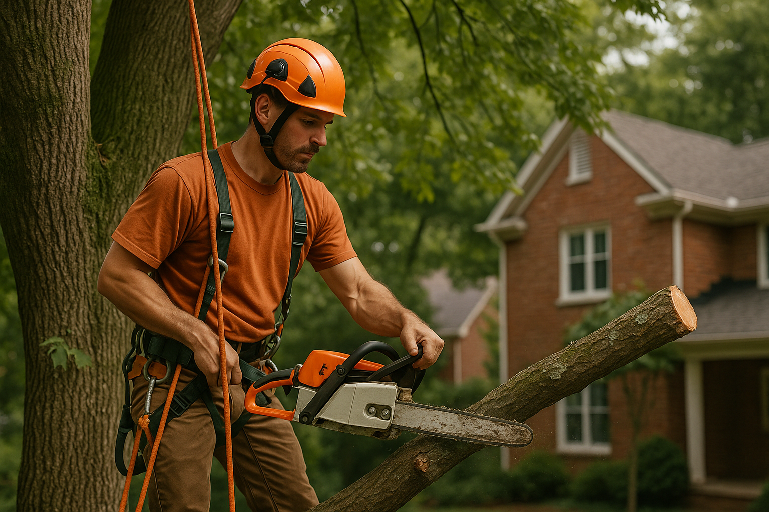 Editorial illustration depicting identify diseased maple trees hazardous